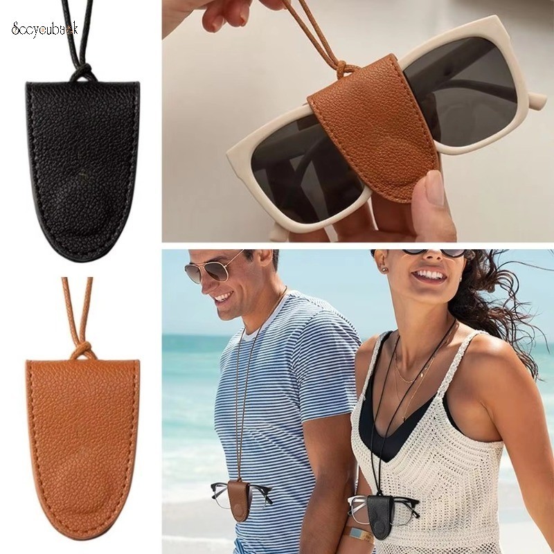 แม่เหล็กคอแขวน Anti-slip PU หนังแว่นตากันแดดคลิปแว่นตา Anti-lost Lanyard เชือกผู้หญิงผู้ชายแว่นตาอุปกรณ์เสริม