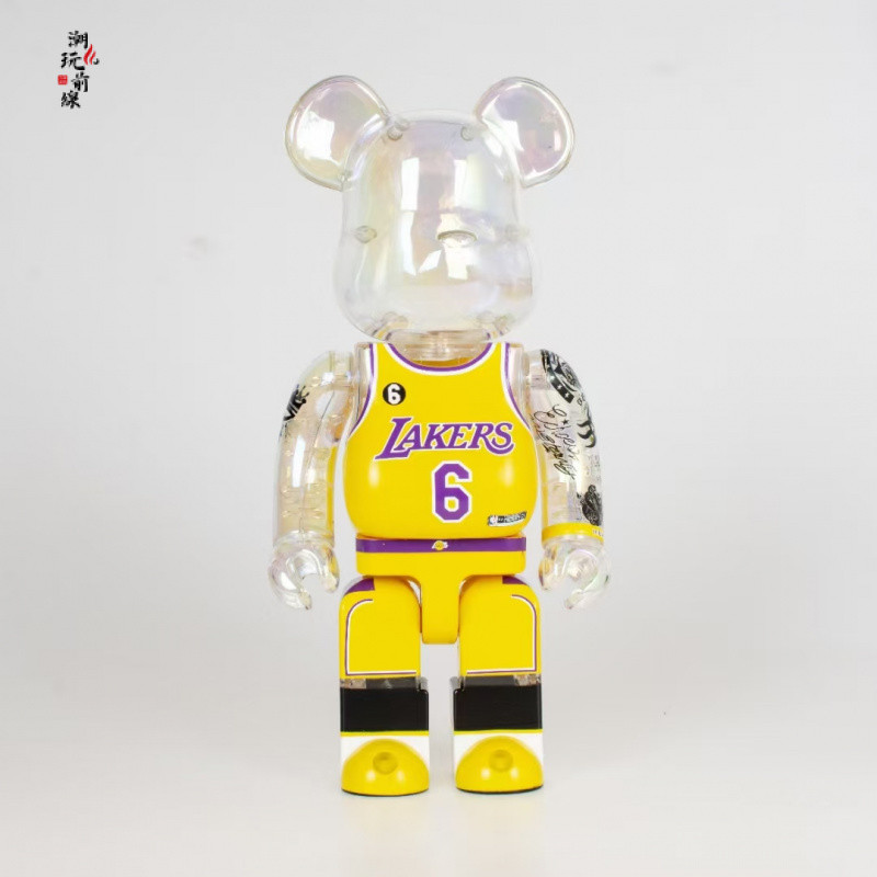 Bear bearbrck 400% Kubrck Bear Violent Bear อินเทรนด์ Play Building Block Bear Gloomy Classic Joint Series อินเทรนด์ลูกตุ้ม