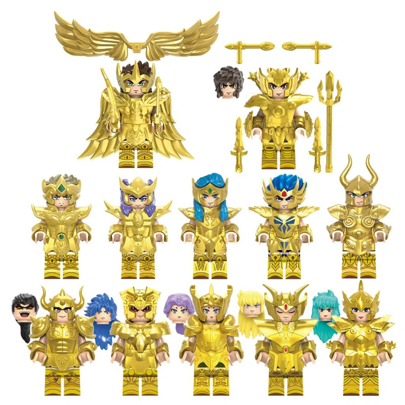 ใหม่ CQ11-CQ22 Gold Saint Seiya Zodiac Constellation Building Blocks ตัวเลขของเล่นเครื่องประดับ