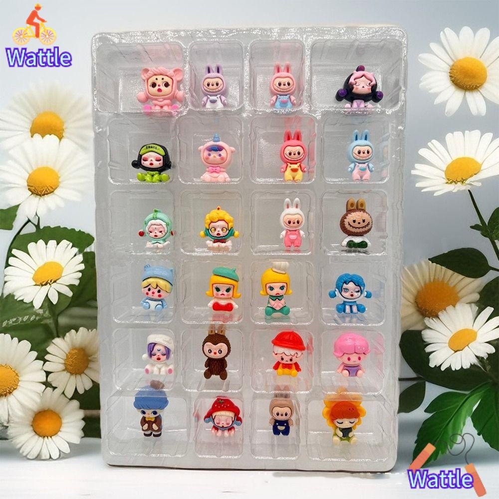 Wattle Advent Calendar Box, Christmas POPMART 24 Day Counting Box, PVC Decorative Mini Halloween Toy Kids