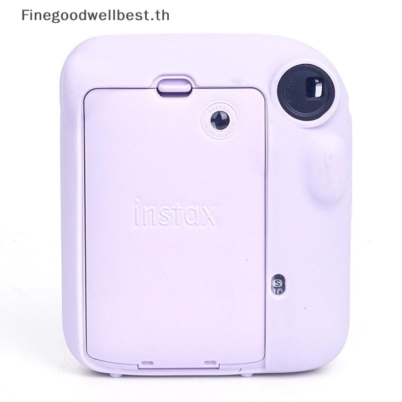 Fbth สําหรับ Fujifilm Instax Mini12 กล้องเคสซิลิโคนเชลล์ฝาครอบป้องกันนุ่มสีทึบ Scratch-proof สําหรับ Instant Mini 12 กรณีร้อน