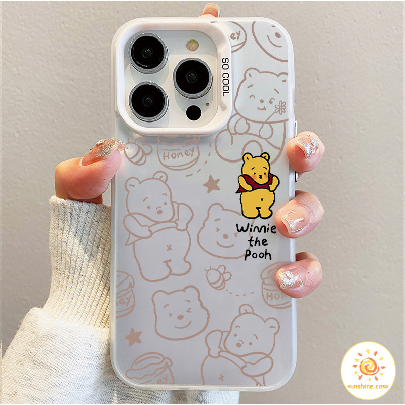 เคสโทรศัพท์มือถือลายการ์ตูนวินนี่เดอะพูห์ ไอโฟน11 For iPhone12 13 14 15Pro MAX X XS XR 7 8Plus SE2020 เคสโทรศัพท์