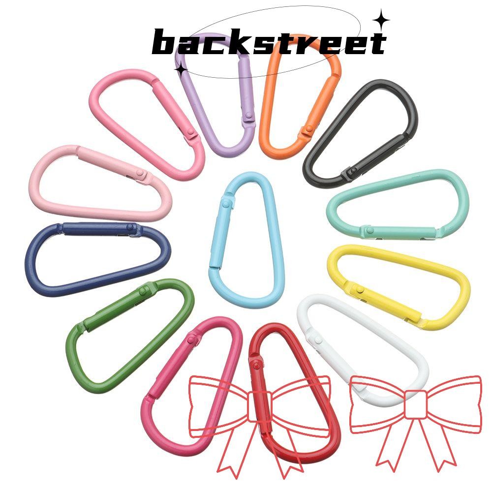 Backstage 5 ชิ้นหัวเข็มขัดพวงกุญแจอุปกรณ์กีฬากลางแจ้งความปลอดภัยโลหะผสม Carabiner