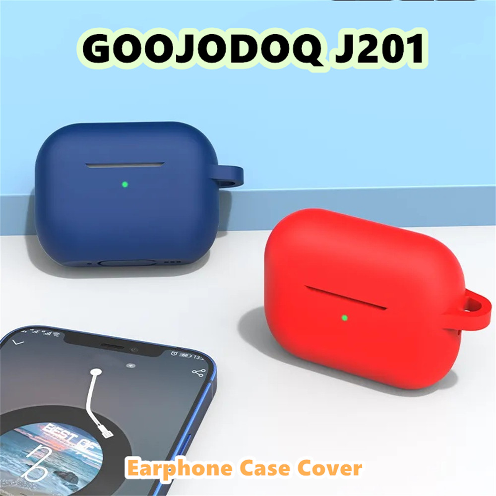 อนาคตดาวสําหรับ GOOJODOQ J201 เคสซิลิโคนอ่อนนุ่มสีทึบหูฟังฝาครอบ