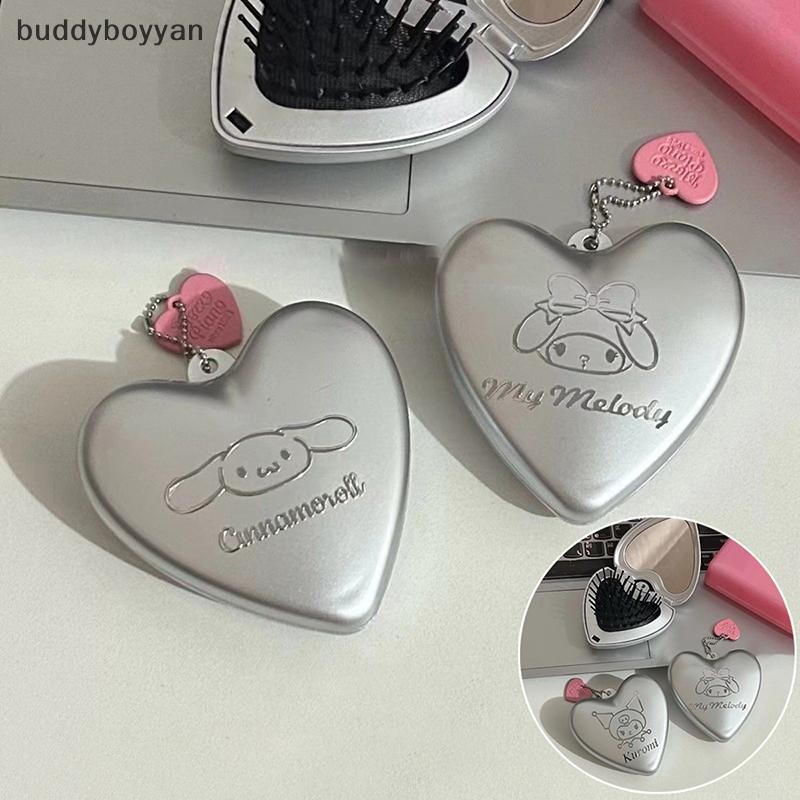 Bbth Mini Hello Kitty พับนวดหวีนวดศีรษะ Anti-Static Sanrio แบบพกพาแปรงผมจัดแต่งทรงผมหวีผมแต่งหน้ากระจก Vary