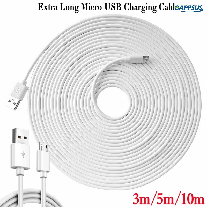 1 เมตร/2 เมตร/5 เมตร/10 เมตรสายชาร์จ Micro USB สําหรับ Android -สําหรับโทรศัพท์สมาร์ท Aux Data Cable Fast Charging Monitor สายไฟ