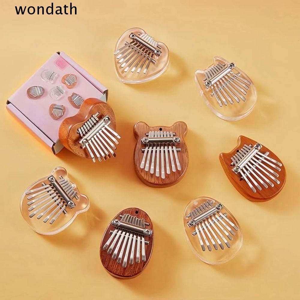 Wonda 1 PC Mini Thumb เปียโน,จี้เปียโนผู้ใหญ่เริ่มต้น Kalimba 8 Key Finger Thumb เปียโน, Marimba ดนตรีประณีตเปียโนนิ้วสําหรับเด็กวัยหัดเดินเด็กวาเลนไทน์