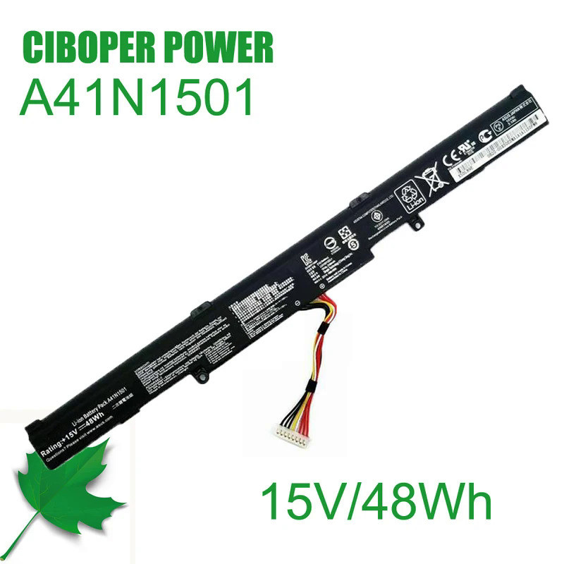 CP Genuine Laptop Battery A41N1501 15V 48Wh for GL752JW GL752 GL752VL GL752VW N552 N552V N552VW N752