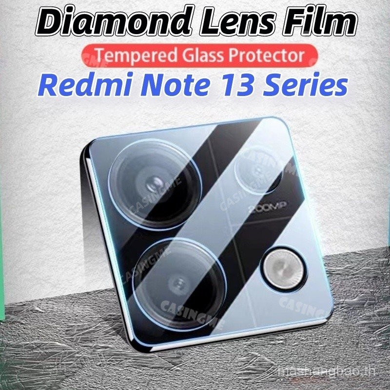 Redmi Note 13 Note13Pro 5G 3D ตัวป้องกันเลนส์กล้องสำหรับ redmi Note13 Note13 RedmINote13 13 Pro Note13pro 5G 4G ใสกระจกเทมเปอร์ด้านหลังกล้องป้องกัน isrx