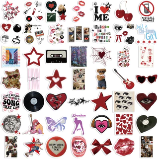 💥พร้อมส่ง💥Downtown Y2K Girls INS sticker สติกเกอร์กันน้ำรูปแบบที่แตกต่างกัน 50ชิ้น