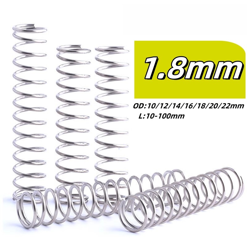 สปริงกด-สปริงดัน แตนเลส 304 Compression Spring d1.8mm * OD10-22mm * L10-100mm