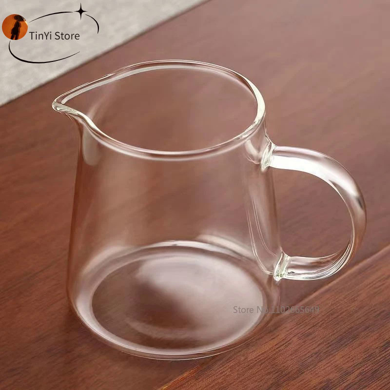 300/450/600ml Glass Pitcher Milk  Pitcher Mini Glass Pitcher Transparent Coffee Pitcher Glass Tea Mi