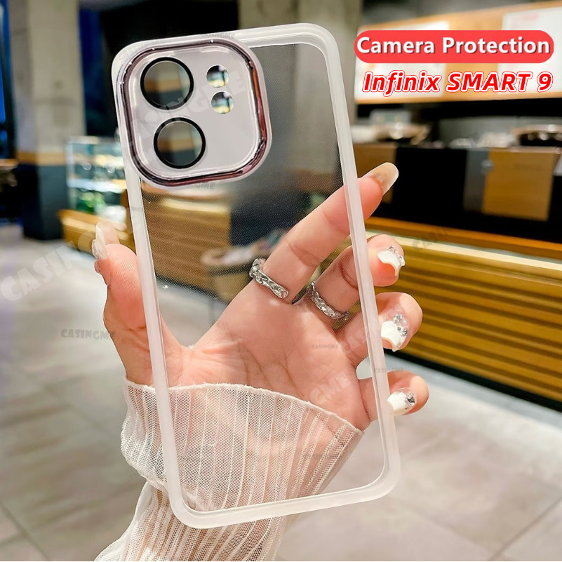 Infinix Smart 9 2024 ปลอกโปร่งใสสําหรับ Infinix Smart 9 Smart9 ร้อน 50i 9Smart Pro Plus 4G 5G 2024 เคสโทรศัพท์ชุบโปร่งใสนุ่มบางใสกล้องป้องกันปกหลัง