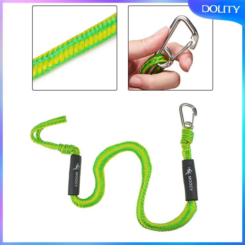 [dolity] Bungee Dock Line สําหรับเรือ 4 ฟุต Boat Docking Rope พร้อมคลิปสแตนเลสเรือ Dock Ropes Marine