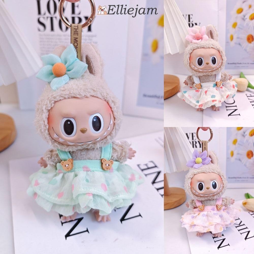 Elliejam Labubu เสื้อผ้าตุ๊กตา, Labubu Time To Chill Filled ตุ๊กตา Cos ชุดตุ๊กตา, แฟชั่นทนทาน Handmade ผ้าตุ๊กตาเสื้อสําหรับ 17 ซม. Labubu ตุ๊กตา