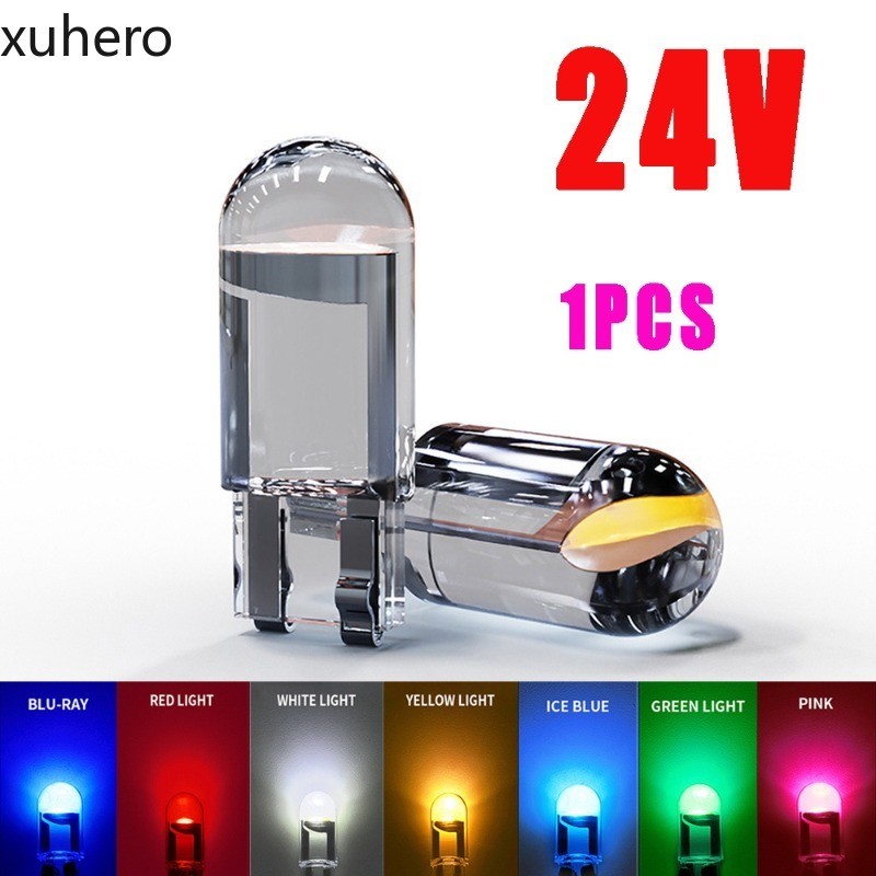 1pcs 24V รถ T10 W5W ไฟ LED 194 168 COB SMD Auto Wedge ป้ายทะเบียนโคมไฟโดมกระจกแต่งหน้าหลอดไฟ 6000K ส