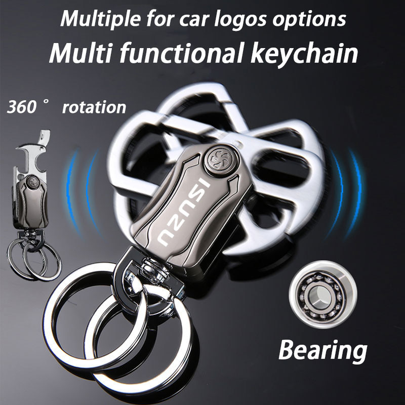 ISUZU Car Finger Gyro Multifunction Keyfob, 360 องศาหมุนบุรุษโลหะ Keyfob ส่วนบุคคล