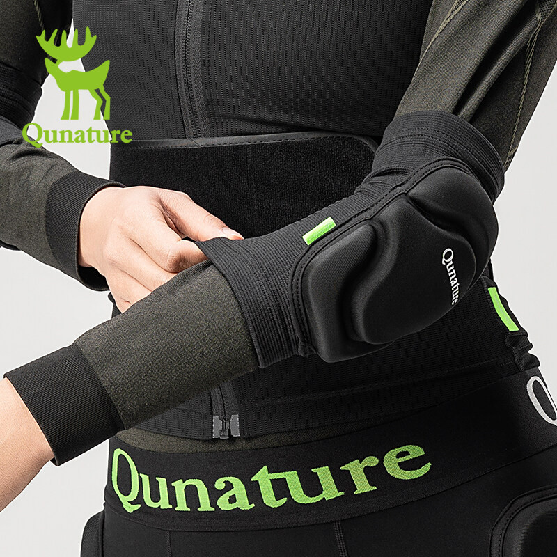 Qunature Ski สนับศอกสกี ป้องกันการชน อุ่น ยืดหยุ่น สนับเข่าและศอก ฟองน้ำหนา อุปกรณ์กีฬาฤดูหนาว สกี สเก็ตน้ำแข็ง Ice-Sports