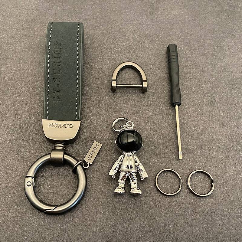 Creative Suede Astronaut Car Key Ring Key Chain Ring Spaceman High-End Ornaments Car decorations QGTQ