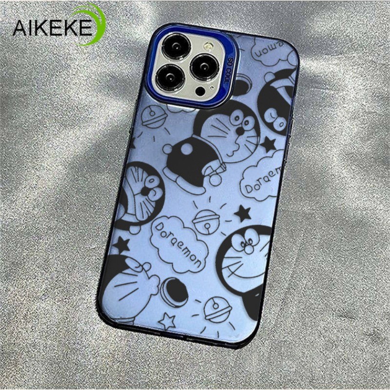 น่ารักการ์ตูนโดราเอมอนเคสโทรศัพท์สําหรับiphone 16 15 14 Plus 13 12 11 Pro Max XR XS Max X 8 7 Plus SE 2022 2020 16ProMaxปลอกแข็งกันกระแทกฝาครอบโทรศัพท์ - รูปที่ 6