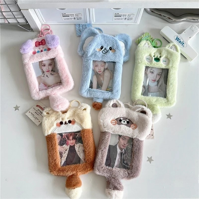 ตุ๊กตา เคป๊อป โฟโต้การ์ด ผู้ถือบัตรภาพบรรจุภัณฑ์อุปกรณ์ น่ารัก ไอดอลบัตรแขนอัลบั้มภาพการ์ดป้องกันการ์ดปก