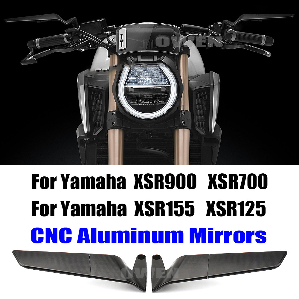 กระจกรถจักรยานยนต์สําหรับ Yamaha XSR900 XSR 900 XSR700 XSR155 XSR125 Stealth Winglets กระจกชุดปรับกร