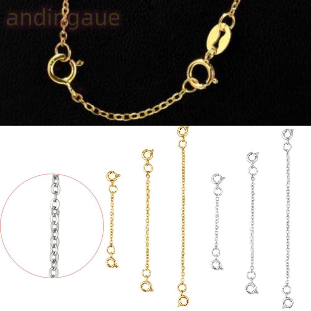 Andin Extender Safety Chain Extender สแตนเลส Extender Chain Gold Silver Rose Gold เครื่องประดับอุปกรณ์เสริม