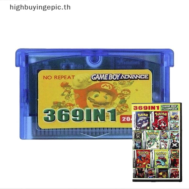 Heth 369 In 1 ตลับหมึก Multicart สําหรับเกม Boy Advance GBA SP NDSL ภาษาอังกฤษ HETH