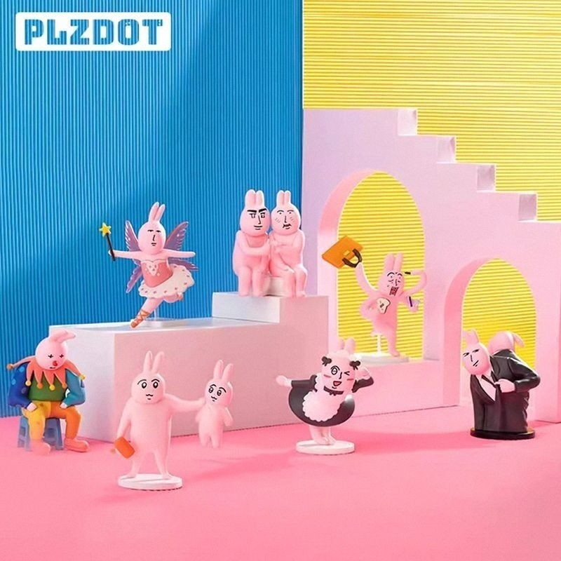 (พร้อมส่งจากไทย) Plzdot x My Friend Rabbit Series ชุดกล่องสุ่ม ลิขสิทธิ์แท้ เลือกตัว เช็คการ์ด ไม่แกะตัว