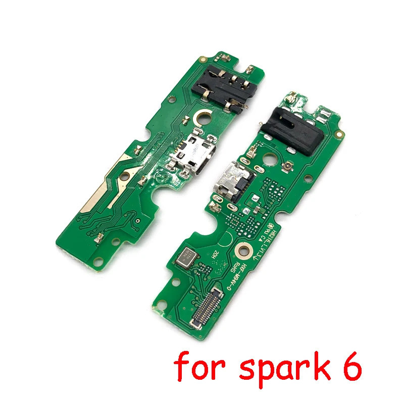 สําหรับ Tecno Spark 2 3 4 5 6 7 8 8C 8P Go Air Pro KC6 KF6 KE7 USB ชาร์จพอร์ต Dock Connector Flex สา