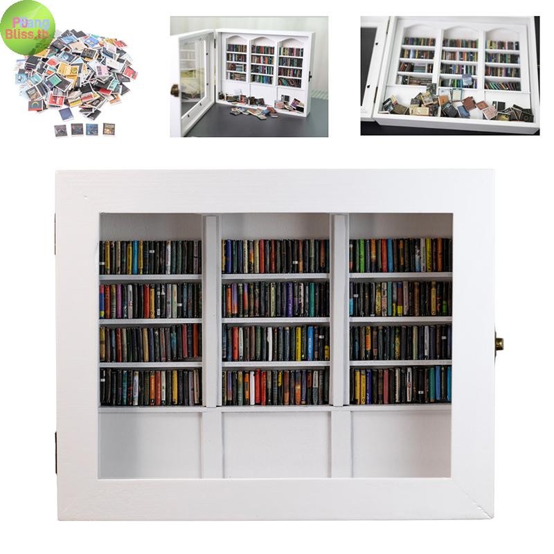 Publiss 200 หนังสือห้องสมุดขนาดเล็ก Anti-Anxiety ชั้นวางหนังสือ Miniature เครื่องประดับความเครียดบรรเทา Shake Away Your ความวิตกกังวลของขวัญสําหรับเพื่อนตุ๊กตาตกแต่ง TH
