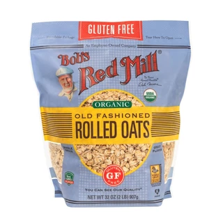 Bob's Red Mill Gluten Free Organic Old Fashioned Rolled Oats | โรลโอ๊ต ข้าวโอ๊ตแผ่น รีดแบน ออร์แกนิค ปราศจากกลูเตน907g