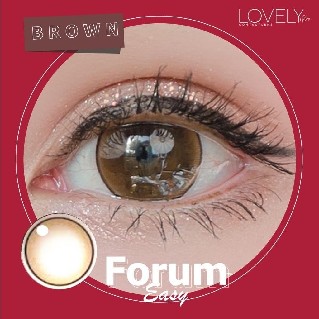 คอนแทคเลนส์[บิ๊กอาย] Forum Easy Brown / Gray (Lovelylens) ☁️ มี อย.ไทย - รูปที่ 3