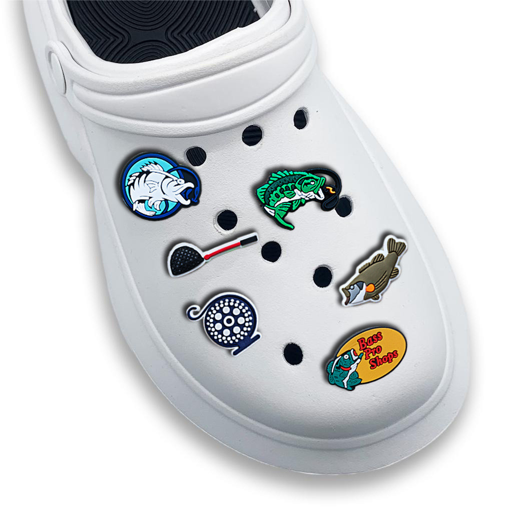 22 ชิ้น Crocs Jibbitz Charms ชุดตกปลากลางแจ้งอุปกรณ์ตกปลา Creative รองเท้าหัวเข็มขัดตกแต่งสําหรับ Crocs