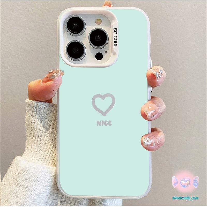 รูปแบบหัวใจน่ารัก เคสแข็งคุณภาพ for IPhone 13 12 7Plus 14 15 11 Pro Max 8Plus XR XS Max SE เคสไอโฟน11 เคสไอโฟน13