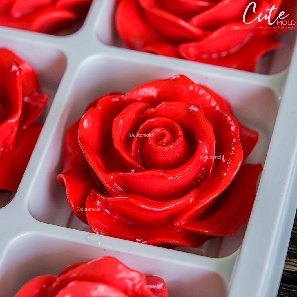พร้อมส่ง // อาลัว// วุ้น แม่พิมพ์ ฟองดอง ซิลิโคน กุหลาบ R10
