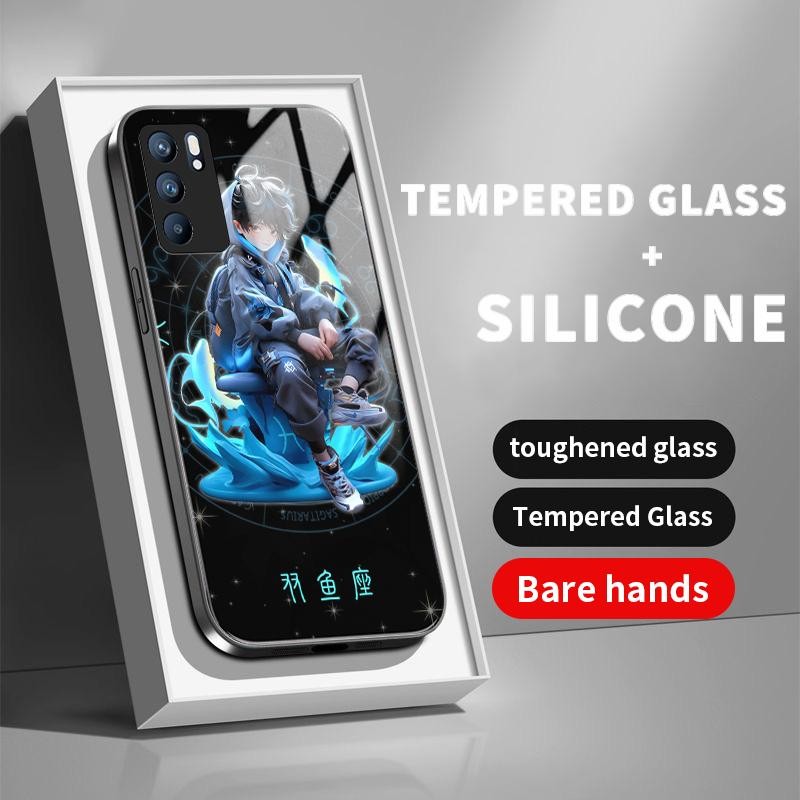 เหมาะสำหรับ OPPO Reno6 5G Reno7 Z Reno6 Lite Pro Reno8 กรณีโทรศัพท์ป้องกันการตกเคส Simple Twelve Con