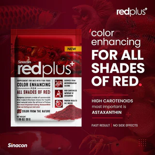 Redplus+ สารเร่งสีปลาสวยงาม สำหรับผสมอาหารปลา 30g.