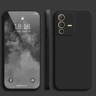 เคส Vivo V23 5G สีทึบ Vivo V23 เคสซิลิโคนป้องกันการตกสีธรรมดาเรียบง่าย YT