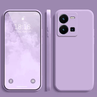 เคส Vivo Y35 สีทึบ Vivo Y35 เคสซิลิโคนป้องกันการตกสีธรรมดาเรียบง่าย YT