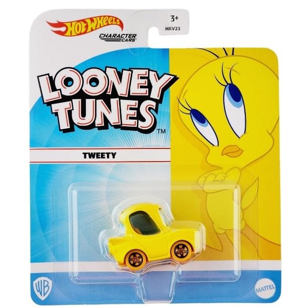 Hot Wheels Character Cars 1:64 Scale Looney Tunes (Tweety Bird 1/7)