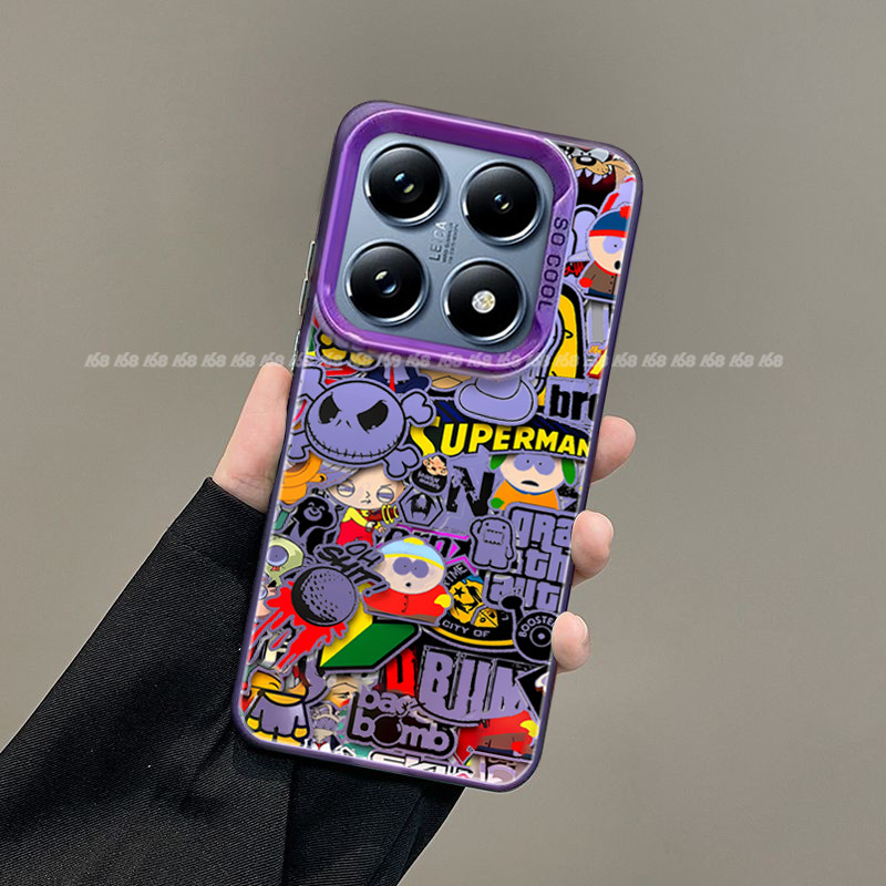 For เคส Xiaomi 14T Pro เคส Xiaomi 14T เคสอะนิเมะอินเทรนด์ยี่ห้อ bapesta กันกระแทกเคสโทรศัพท์ด้านพร้อมเลนส์กล้องป้องกันสําหรับเด็กผู้ชาย