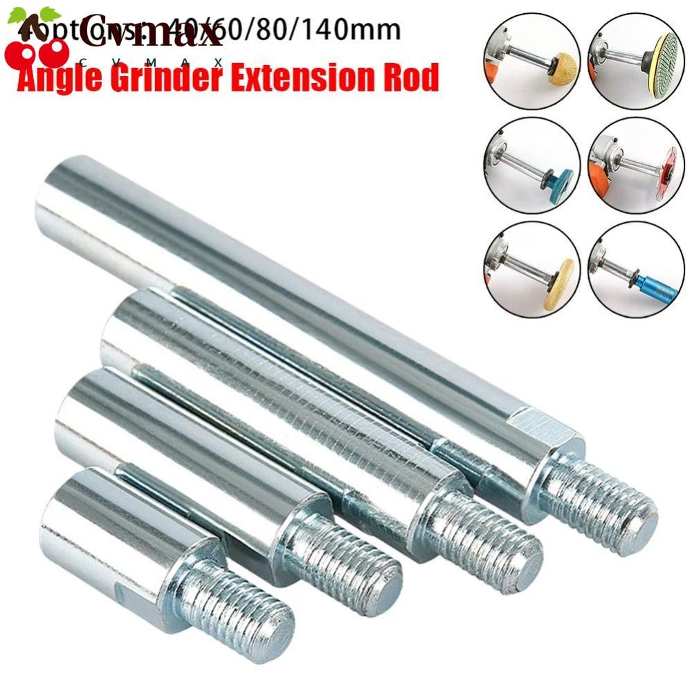 Cvmax 1 ชิ้นเครื่องบดมุมอะแดปเตอร์ Rod, 40/60/80/140 มิลลิเมตรขัดอุปกรณ์เสริม Extension Rod, เพลา M10 ด้ายสําหรับรุ่น 100 125 เครื่องบดมุมบดการเชื่อมต่อ Rod