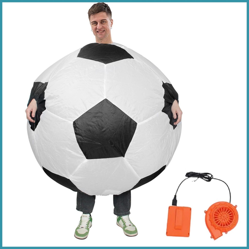 Inflatable เครื่องแต่งกายผู้ใหญ่ Blow up ฟุตบอลเครื่องแต่งกายผู้ใหญ่เชียร์ลีดเดอร์คอสเพลย์ประสิทธิภาพชุดสําหรับ yontnth