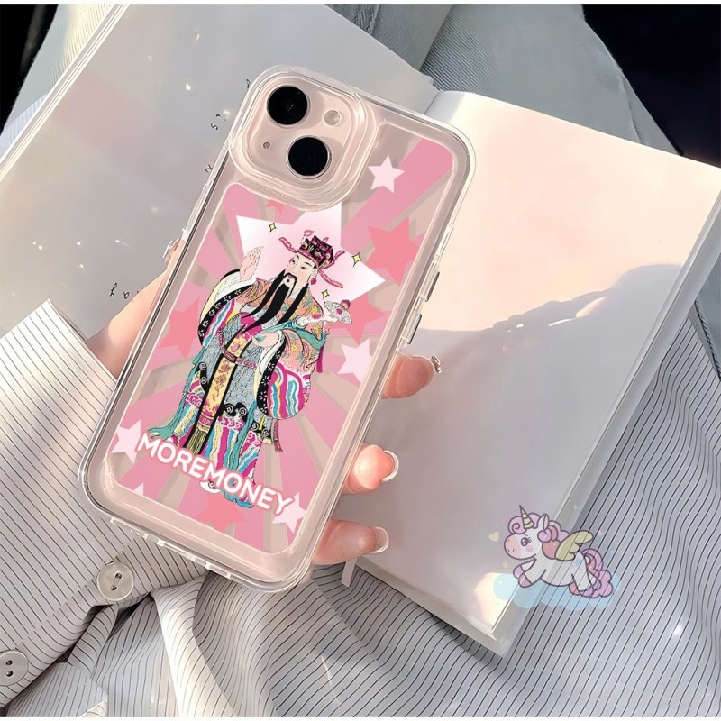 God of Wealth Clearน่ารักกรณีHP OPPO A3xล่าสุดA3 A60 Reno 12 11 Pro 5G 12F 11F Realme C61 C63 C65 A9