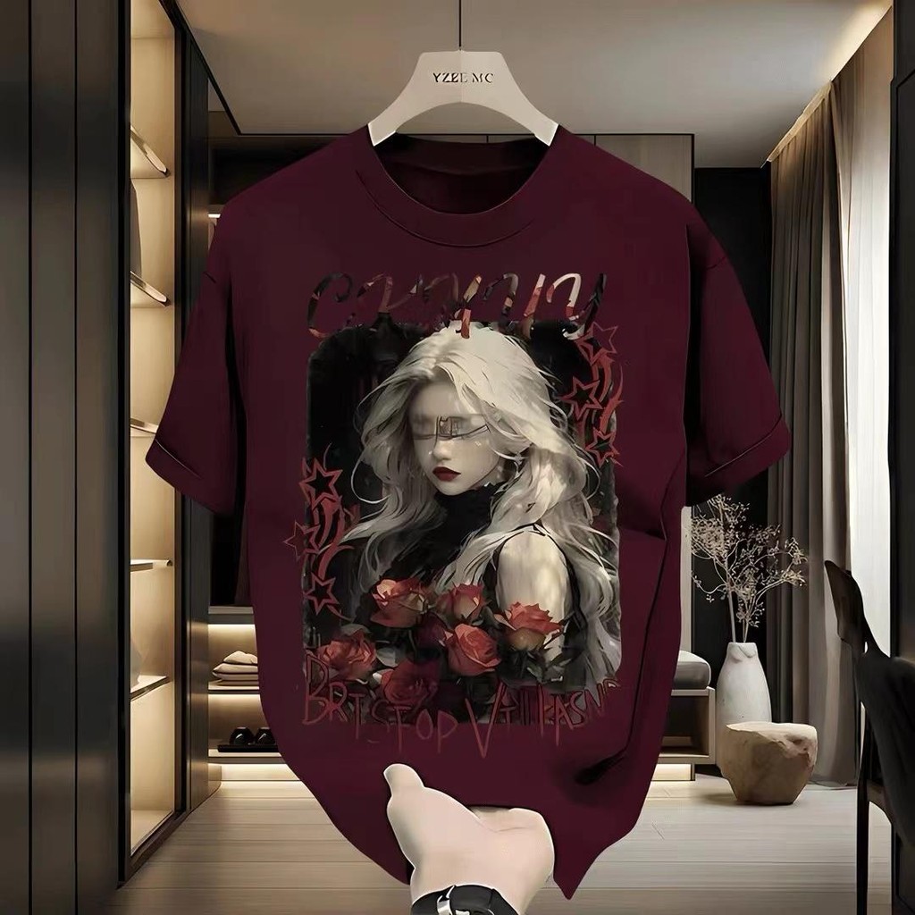 Basi เสื้อยืด oversize unisex สกรีนด้านหน้า ลาย "CKMUY01" เนื้อผ้าเกรดพรีเมียม คอกลม ใส่สบาย