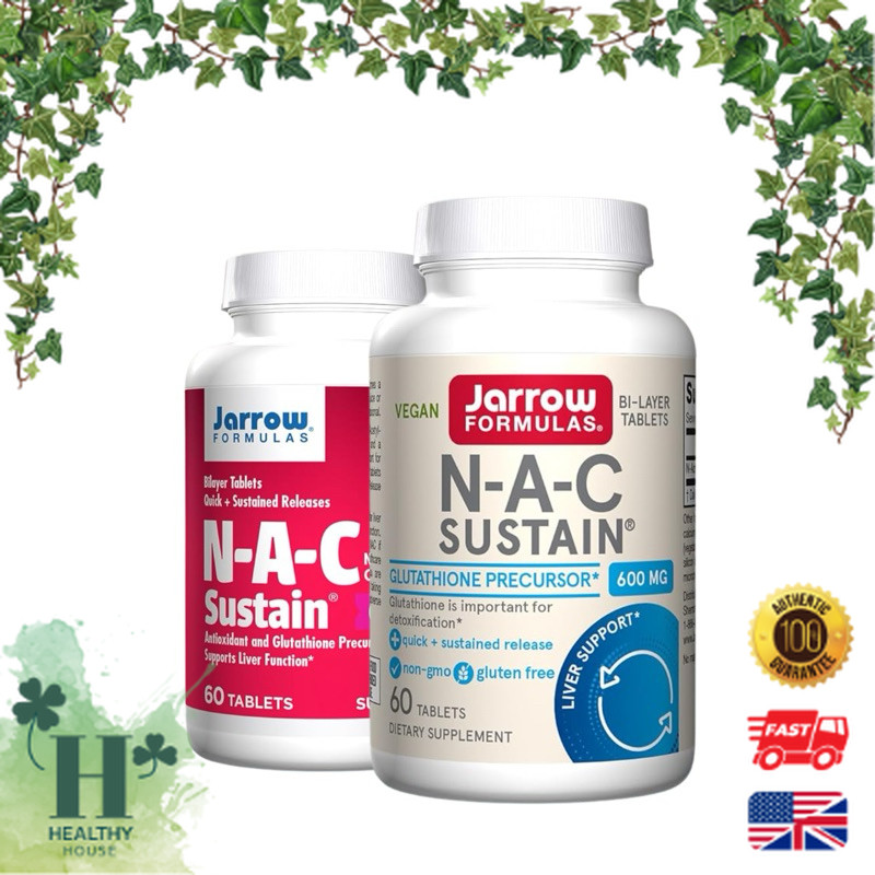 พร้อมส่ง Jarrow Formulas N-A-C Sustain N-Acetyl-L-Cysteine 500 mg 600 mg 100 Tablets