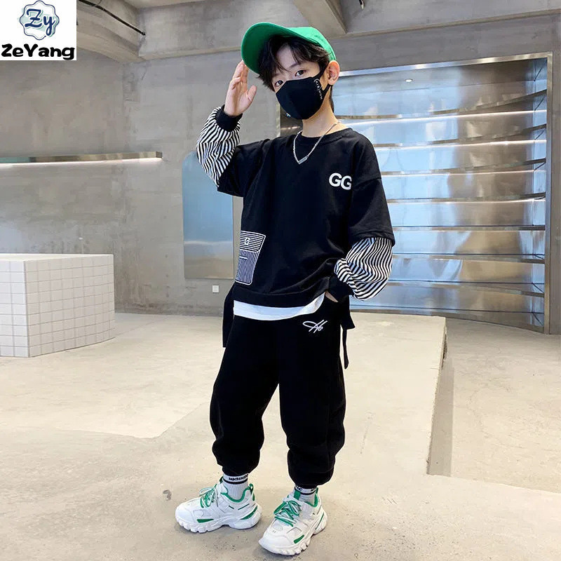 [ZY] 70-150 พร้อมสต็อกเด็กชุดลําลองเสื้อกันหนาวแฟชั่นเสื้อยืดแขนยาวชุดฤดูใบไม้ร่วงฤดูหนาวเด็ก All-Match ชุดเสื้อกันหนาว S