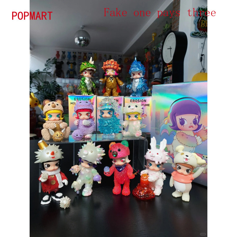 ของแท้ MOLLY Okubo Babydoll Erosion Mystery Box Popmart INSTINCTOY Doll Erosion Figure Popmart Official