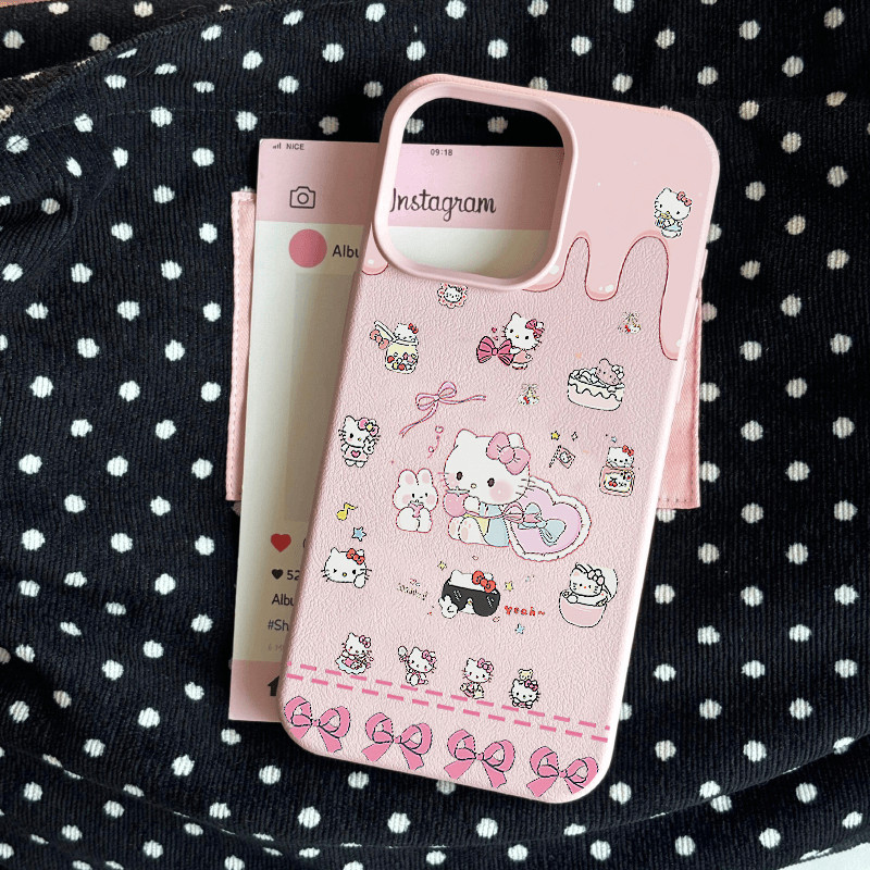 Healing Cute Katie เหมาะสําหรับ Apple 15PROMAX เคสโทรศัพท์ iPhone14 ลายลิ้นจี่ 13/12 Soft Case 11 Q4